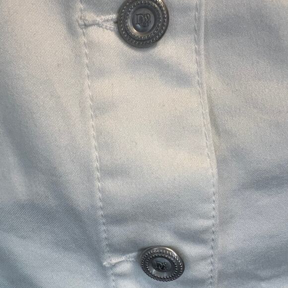NWT Diane Gilman DG2 White Jean Jacket Women's Size XL Full Button Stretch - Picture 6 of 9